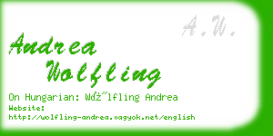 andrea wolfling business card